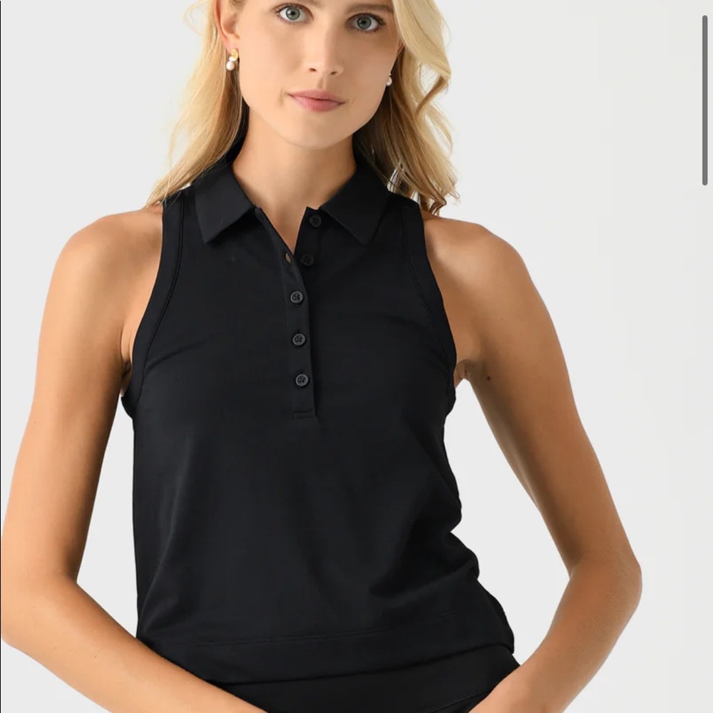 Vuori Blue Sleeveless Polo Tank - Picture 8 of 8
